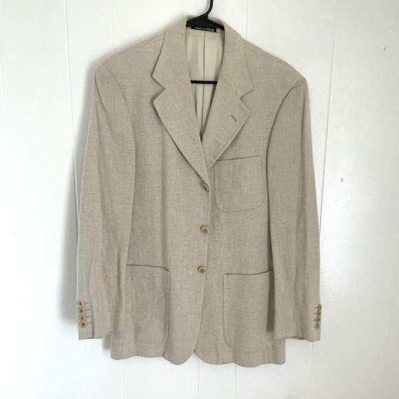 Valentino Neiman Marcus Blazer 37R Linen Cotton Classic Fit Mens Sport Coat - Picture 1 of 16